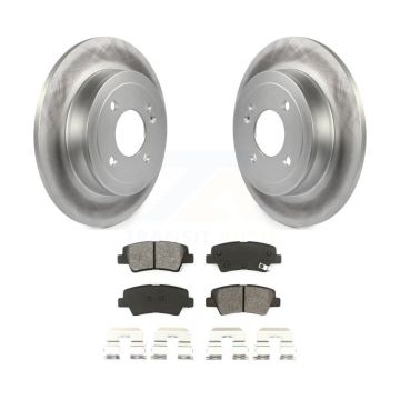 Rear Coated Disc Brake Rotors And Semi-Metallic Pads Kit For Hyundai Accent Kia Rio KGS-101470
