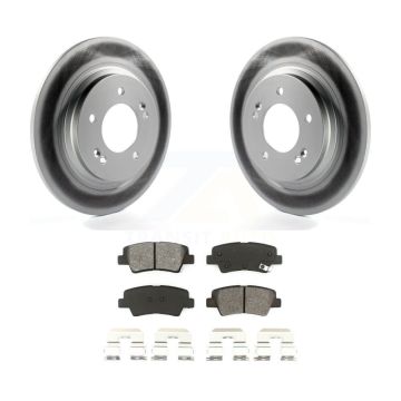 Rear Coat Brake Rotor Semi-Metallic Pad Kit For Kia Optima Hyundai Sonata Soul EV Cadenza KGS-101475