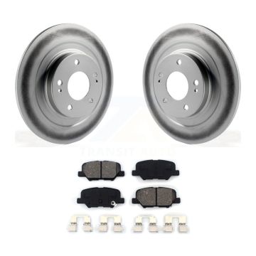 Rear Coat Disc Brake Rotors Semi-Metallic Pad Kit For Mitsubishi RVR Outlander PHEV Sport KGS-101477