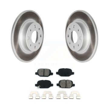 Rear Coated Disc Brake Rotors And Semi-Metallic Pads Kit For Fiat 500 KGS-101485