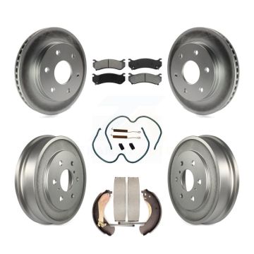 Front Rear Coat Brake Rotor Semi-Metallic Pad Drum Kit (7Pc) For Chevrolet Silverado 1500 KGS-101502