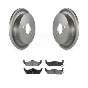 Rear Coated Disc Brake Rotors And Semi-Metallic Pads Kit For Ford F-150 KGS-101576