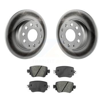 Rear Coated Brake Rotor & Semi-Metallic Pad Kit For Volkswagen Golf SportWagen Passat GTI KGS-101686