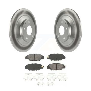 Rear Coated Disc Brake Rotors And Semi-Metallic Pads Kit For 2016-2024 Mazda CX-5 KGS-101690