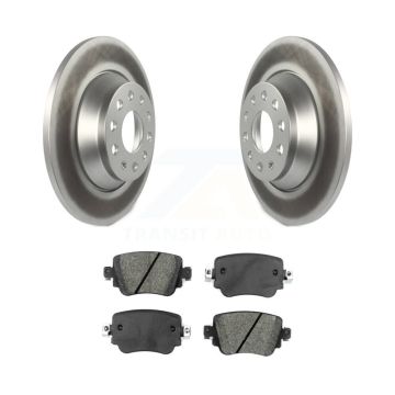 Rear Coated Disc Brake Rotors And Semi-Metallic Pads Kit For 2016-2018 Audi Q3 Quattro KGS-101695