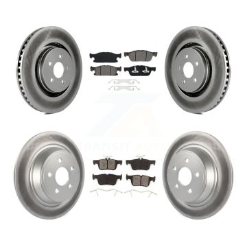 Front Rear Coat Disc Brake Rotor Semi-Metallic Pad Kit For Ford Edge Lincoln Nautilus MKX KGS-101706