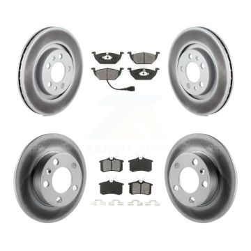 Front Rear Coated Disc Brake Rotors And Semi-Metallic Pads Kit For Volkswagen Beetle KGS-101710