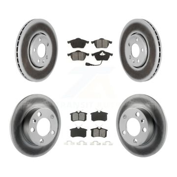 Front Rear Coated Disc Brake Rotors And Semi-Metallic Pads Kit For Volkswagen Beetle KGS-101711