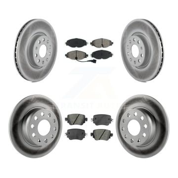 Front Rear Coat Brake Rotor Semi-Metallic Pad Kit For Volkswagen GTI Golf Alltrack Passat KGS-101717