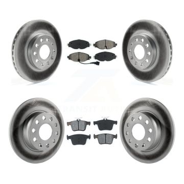 Front Rear Coated Brake Rotor & Semi-Metallic Pad Kit For Volkswagen Taos Audi A3 Quattro KGS-101719