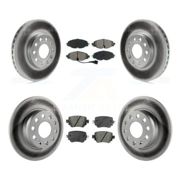 Front Rear Coated Disc Brake Rotor & Semi-Metallic Pad Kit For Volkswagen Golf SportWagen KGS-101720