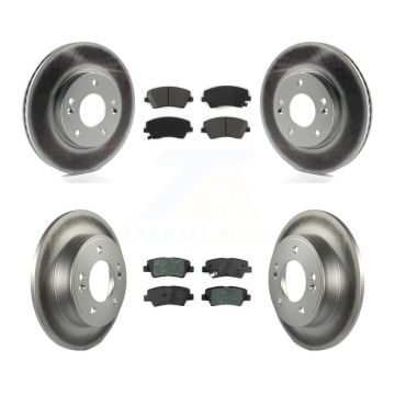 Front Rear Coat Disc Brake Rotor Semi-Metallic Pad Kit For 2017-2020 Hyundai Elantra 2.0L KGS-101728