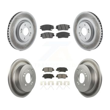 Front Rear Coat Brake Rotor Semi-Metallic Pad Kit For 2017-2022 Kia Sportage Turbocharged KGS-101729