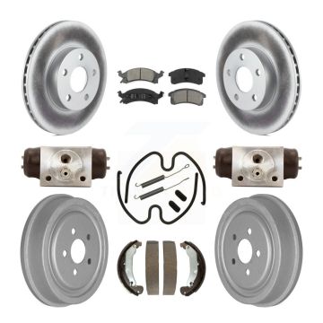 Front Rear Coat Brake Rotor Semi-Metallic Pad Drum Kit (9Pc) For Pontiac Sunfire Cavalier KGS-101749