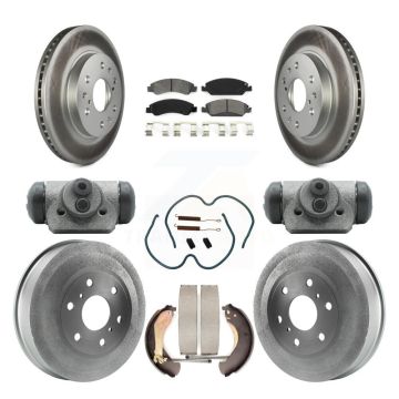 Front Rear Coat Brake Rotor Semi-Metallic Pad Drum Kit (9Pc) For Chevrolet Silverado 1500 KGS-101750