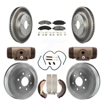 Front Rear Coat Brake Rotor Semi-Metallic Pad Drum Kit (9Pc) For Chevrolet Silverado 1500 KGS-101751