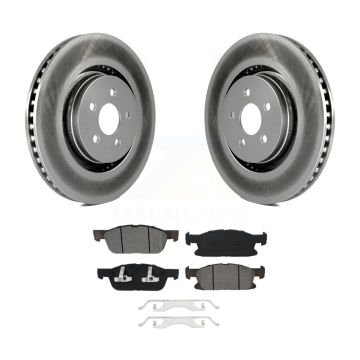 Front Coated Disc Brake Rotors & Semi-Metallic Pad Kit For Ford Edge Lincoln Nautilus MKX KGS-101764