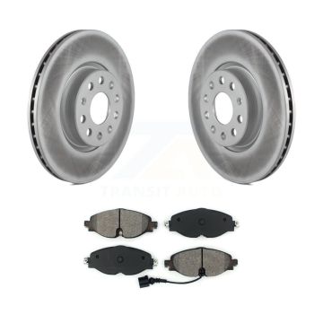 Front Coated Brake Rotor Semi-Metallic Pad Kit For Volkswagen Golf Taos Audi GTI Jetta A3 KGS-101766