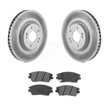 Front Coat Disc Brake Rotor Semi-Metallic Pad Kit For 2017-2022 Kia Sportage Turbocharged KGS-101768
