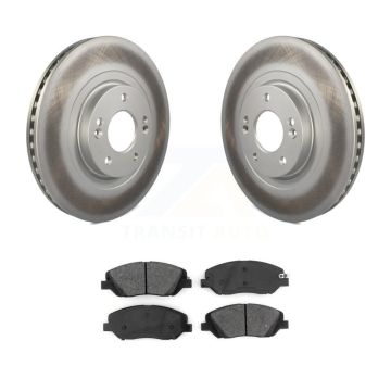 Front Coated Disc Brake Rotors And Semi-Metallic Pads Kit For Hyundai Santa Fe XL KGS-101769