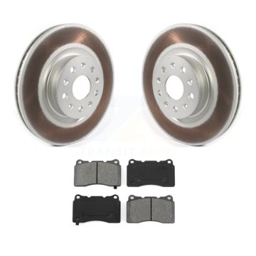 Front Coated Disc Brake Rotors And Semi-Metallic Pads Kit For Cadillac CTS CT6 KGS-101782