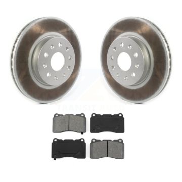 Front Coated Disc Brake Rotor Semi-Metallic Pad Kit For Chevrolet Camaro Cadillac CTS CT6 KGS-101783
