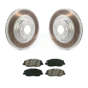 Front Coated Disc Brake Rotors And Semi-Metallic Pads Kit For 2012 Hyundai Genesis 3.8L KGS-101794