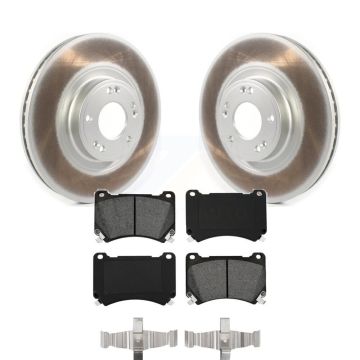 Front Coated Disc Brake Rotors And Semi-Metallic Pads Kit For Hyundai Genesis KGS-101795
