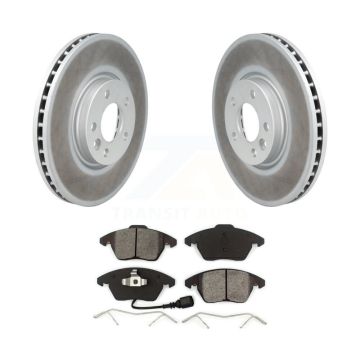 Front Coated Disc Brake Rotors And Semi-Metallic Pads Kit For Volkswagen CC KGS-101796