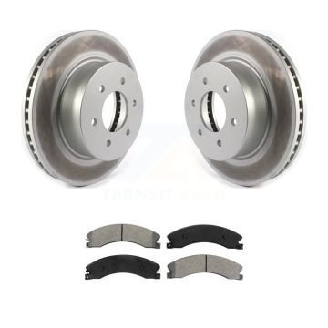 Front Coated Disc Brake Rotors And Semi-Metallic Pads Kit For 2016-2024 Nissan TITAN XD KGS-101801