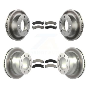 Front Rear Coated Brake Rotor Semi-Metallic Pad Kit For Chevrolet Express 4500 GMC Savana KGS-101811
