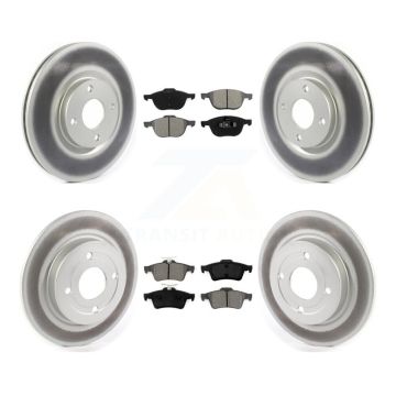 Front Rear Coated Disc Brake Rotors Semi-Metallic Pad Kit For 2018-2022 Ford EcoSport AWD KGS-101820