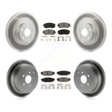 Front Rear Coated Brake Rotor & Semi-Metallic Pad Kit For Subaru Impreza Forester Outback KGS-101828