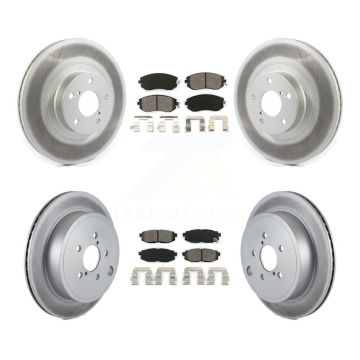 Front Rear Coated Disc Brake Rotors And Semi-Metallic Pads Kit For Subaru BRZ Toyota 86 KGS-101829