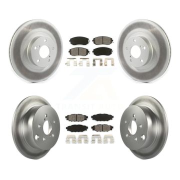 Front Rear Coated Disc Brake Rotor Semi-Metallic Pad Kit For Subaru Forester XV Crosstrek KGS-101830
