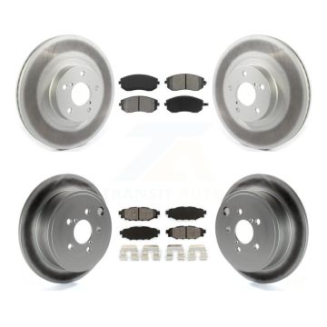 Front Rear Coated Brake Rotor & Semi-Metallic Pad Kit For Subaru Outback Forester Impreza KGS-101833