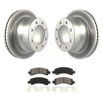 Rear Coated Disc Brake Rotors And Semi-Metallic Pads Kit For Chevrolet Express 4500 KGS-101859