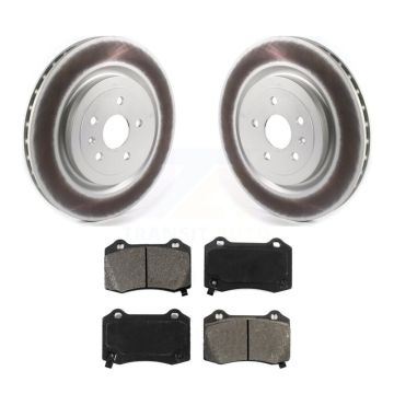 Rear Coated Disc Brake Rotors And Semi-Metallic Pad Kit For Chevrolet Camaro Cadillac CTS KGS-101860