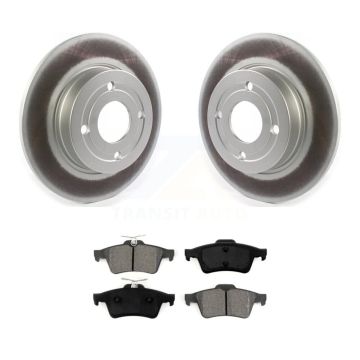 Rear Coated Disc Brake Rotors And Semi-Metallic Pads Kit For 2018-2021 Ford EcoSport FWD KGS-101864