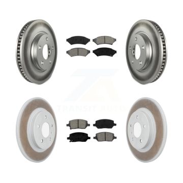 Front Rear Coated Brake Rotors Semi-Metallic Pad Kit For Chevrolet Uplander Buick Terraza KGS-101885