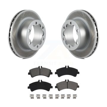 Rear Coat Brake Rotors Semi-Metallic Pad Kit For Sprinter 3500 Mercedes-Benz Dodge 3500XD KGS-101890