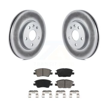 Front Coated Disc Brake Rotors Semi-Metallic Pad Kit For Chevrolet Cruze Bolt EV EUV Volt KGS-101906