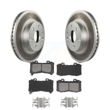 Front Coat Brake Rotors Semi-Metallic Pad Kit For 2015-2020 Chevrolet Colorado GMC Canyon KGS-101908