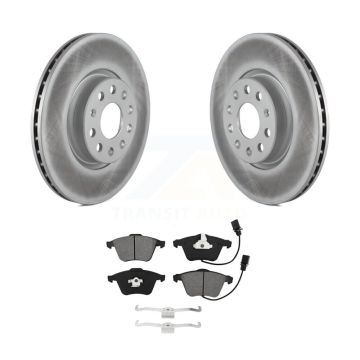 Front Coated Disc Brake Rotors And Semi-Metallic Pads Kit For Volkswagen CC KGS-101915