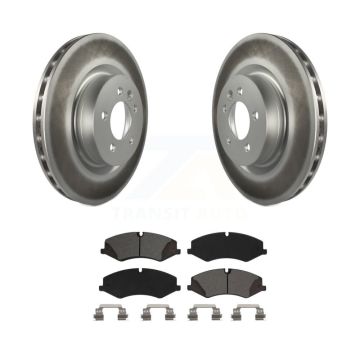 Front Coated Brake Rotor & Semi-Metallic Pad Kit For Land Rover Range Sport LR4 Discovery KGS-101919