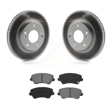 Front Coated Brake Rotors Semi-Metallic Pad Kit For Kia Forte Hyundai Elantra GT Veloster KGS-101922