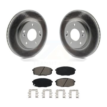 Front Coated Brake Rotors Semi-Metallic Pad Kit For Kia Hyundai Kona Forte Soul Seltos GT KGS-101924