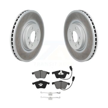 Front Coated Disc Brake Rotors And Semi-Metallic Pads Kit For Volkswagen CC KGS-101926