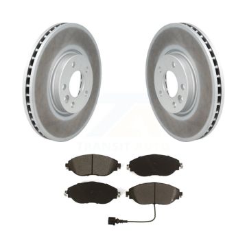 Front Coated Disc Brake Rotors And Semi-Metallic Pads Kit For Volkswagen CC AWD KGS-101927