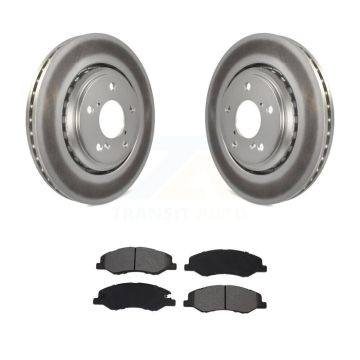 Front Coated Disc Brake Rotors And Semi-Metallic Pads Kit For 2018-2023 Honda Odyssey KGS-101928